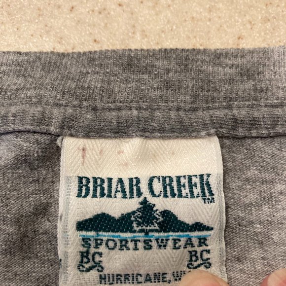 Briar Creek Vintage Notre Dame Gray T Shirt Long Sleeve Unisex Adult L - Picture 12 of 13